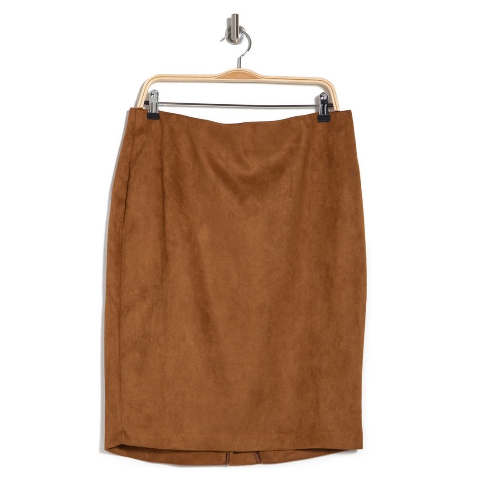 Marée Pour Toi Faux Suede Pencil Skirt Stretch Pull-on Plus Size 20 New w/Tag